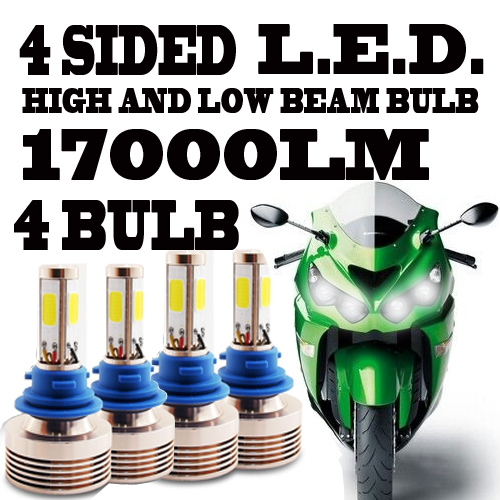RGB Colorful Front LED DRL Daytime Running Lights Bulb For Kawasaki ZX14R 